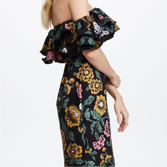C/Meo Immerse Midi Dress in black floral - Picture 3 of 16